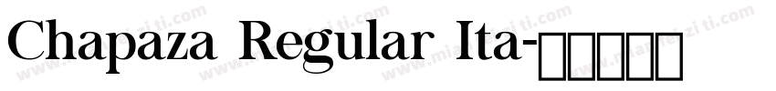 Chapaza Regular Ita字体转换